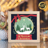 Merry Christmas Deer 3 – Paper Cut Light Box File - Cricut File - 8x8 inches - LightBoxGoodMan - LightboxGoodman