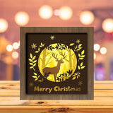 Merry Christmas Deer - Paper Cutting Light Box - LightBoxGoodman - LightboxGoodman