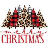 Merry Christmas Leopard And Plaid Tree - Cricut File - Svg, Png, Dxf, Eps - LightBoxGoodMan