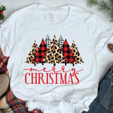 Merry Christmas Leopard And Plaid Tree - Cricut File - Svg, Png, Dxf, Eps - LightBoxGoodMan - LightboxGoodman