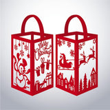 Merry Christmas - Paper Cut Lantern File - Cricut File - 10x16cm - LightBoxGoodMan - LightboxGoodman