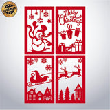 Merry Christmas - Paper Cut Lantern File - Cricut File - 10x16cm - LightBoxGoodMan - LightboxGoodman