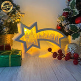 Merry Christmas - Paper Cut Star Light Box File - Cricut File - 28x13.7cm - LightBoxGoodMan - LightboxGoodman