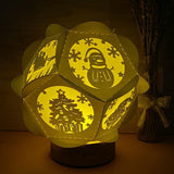 Merry Christmas - Pentagon 3D Lantern File - Cricut File - LightBoxGoodMan