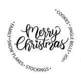 Merry Christmas Round Welcome Sign - Cricut File - Svg, Png, Dxf, Eps - LightBoxGoodMan