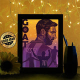 Messi - Paper Cutting Light Box - LightBoxGoodman - LightboxGoodman