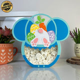 Mickey Bunny - Mickey Easter Basket Papercut Lightbox File - Cricut File - 7,7x8,4 Inches - LightBoxGoodMan - LightboxGoodman