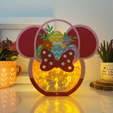 Mickey Couple - Minnie Easter Basket Papercut Lightbox File - Cricut File - 7,7x8,4 Inches - LightBoxGoodMan - LightboxGoodman