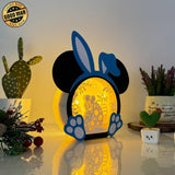 Mickey Easter - Easter Mickey Mouse Papercut Lightbox File - Cricut File - 7.3x7.3 Inches - LightBoxGoodMan - LightboxGoodman