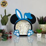 Mickey Easter - Easter Mickey Mouse Papercut Lightbox File - Cricut File - 7.3x7.3 Inches - LightBoxGoodMan - LightboxGoodman