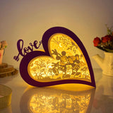 Mickey - Love Heart Papercut Lightbox File - 5,6x7,5