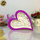 Mickey - Love Heart Papercut Lightbox File - 5,6x7,5" - Cricut File - LightBoxGoodMan - LightboxGoodman