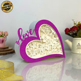 Mickey - Love Heart Papercut Lightbox File - 5,6x7,5" - Cricut File - LightBoxGoodMan - LightboxGoodman