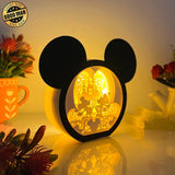 Mickey Love - Paper Cut Mickey Mouse Light Box File - Cricut File - 6,3x7,3 Inches - LightBoxGoodMan - LightboxGoodman