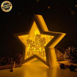 Mickey Xmas - Paper Cut Star Light Box File - Cricut File - 20x21cm - LightBoxGoodMan - LightboxGoodman