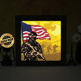 Military – Paper Cut Light Box File - Cricut File - 20x20cm - LightBoxGoodMan - LightboxGoodman