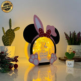 Minnie Easter - Easter Minnie Mouse Papercut Lightbox File - Cricut File - 7.3x7.3 Inches - LightBoxGoodMan - LightboxGoodman