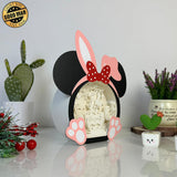 Minnie Easter - Easter Minnie Mouse Papercut Lightbox File - Cricut File - 7.3x7.3 Inches - LightBoxGoodMan - LightboxGoodman