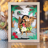 Moana - Colored Paper Cut Light Box File - Cricut File - 20x26cm - LightBoxGoodMan