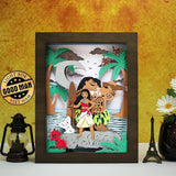 Moana - Colored Paper Cut Light Box File - Cricut File - 20x26cm - LightBoxGoodMan - LightboxGoodman