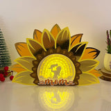 Mom 2 - Sunflower Mom Papercut Lightbox File - 9.8x6.5" - Cricut File - LightBoxGoodMan - LightboxGoodman