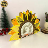 Mom 2 - Sunflower Mom Papercut Lightbox File - 9.8x6.5" - Cricut File - LightBoxGoodMan - LightboxGoodman