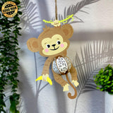 Monkey - 3D Monkey Lantern File - 11x7" - Cricut File - LightBoxGoodMan - LightboxGoodman