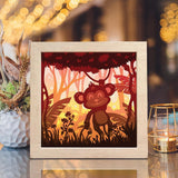 Monkey Jungle – Paper Cut Light Box File - Cricut File - 8x8 inches - LightBoxGoodMan