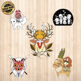 Mononoke Hime - Cricut File - Svg, Png, Dxf, Eps - LightBoxGoodMan - LightboxGoodman