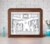 Monster Inc 1 – Paper Cut Light Box File - Cricut File - 20x26cm - LightBoxGoodMan - LightboxGoodman