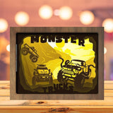 Monster Truck 1 - Paper Cutting Light Box - LightBoxGoodman - LightboxGoodman