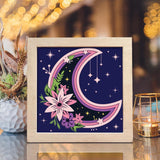 Moon Flower – Paper Cut Light Box File - Cricut File - 20x20cm - LightBoxGoodMan