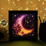 Moon Flower - Paper Cutting Light Box - LightBoxGoodman - LightboxGoodman