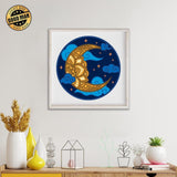 Moon - Paper 3D Layered File - Cricut File - 19x19cm - LightBoxGoodMan - LightboxGoodman