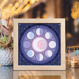 Moon Phase – Paper Cut Light Box File - Cricut File - 20x20cm - LightBoxGoodMan