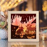 Moose 2 Square– Paper Cut Light Box File - Cricut File - 8x8 inches - LightBoxGoodMan