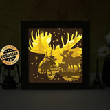 Moose 2 Square– Paper Cut Light Box File - Cricut File - 8x8 inches - LightBoxGoodMan - LightboxGoodman