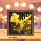 Moose 2 Square - Paper Cutting Light Box - LightBoxGoodman