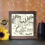 Moose 2 Square - Paper Cutting Light Box - LightBoxGoodman - LightboxGoodman