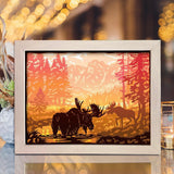 Moose – Paper Cut Light Box File - Cricut File - 8x10 inches - LightBoxGoodMan