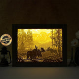 Moose – Paper Cut Light Box File - Cricut File - 8x10 inches - LightBoxGoodMan - LightboxGoodman