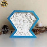 Mother's Day 5 - Paper Cut Diamond Light Box File - Cricut File - 17x20cm - LightBoxGoodMan - LightboxGoodman