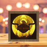 Motor Harley Davidson Cycles 2 - Paper Cutting Light Box - LightBoxGoodman - LightboxGoodman