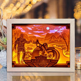 Motor Harley Davidson Cycles – Paper Cut Light Box File - Cricut File - 20x26cm - LightBoxGoodMan