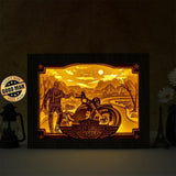 Motor Harley Davidson Cycles – Paper Cut Light Box File - Cricut File - 20x26cm - LightBoxGoodMan - LightboxGoodman