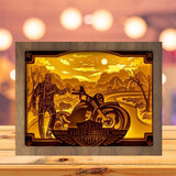 Motor Harley Davidson Cycles - Paper Cutting Light Box - LightBoxGoodman