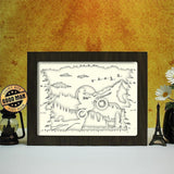 Motorcycle In The Mountain - Paper Cut Light Box File - Cricut File - 8x10 Inches - LightBoxGoodMan - LightboxGoodman