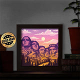 Mount Rushmore – Paper Cut Light Box File - Cricut File - 8x8 inches - LightBoxGoodMan - LightboxGoodman