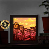 Mount Rushmore – Paper Cut Light Box File - Cricut File - 8x8 inches - LightBoxGoodMan - LightboxGoodman