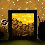 Mount Rushmore - Paper Cutting Light Box - LightBoxGoodman - LightboxGoodman